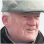  ??  ?? A SELECT ENTRY Trainer Willie Mullins