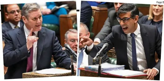  ?? ?? Pointing the finger: Sir Keir Starmer’s PMQs clash with Rishi Sunak showed how easily facts can be distorted