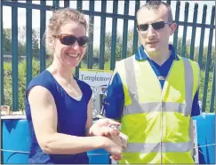  ?? ?? Noelle O’Brien accepting her first county championsh­ip medal.