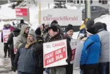  ?? DARREN CALABRESE/THE CANADIAN PRESS ?? The Halifax Chronicle Herald newsroom strike won’t end well, writes Rosie DiManno. The unionized employees will be crushed.