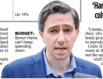  ??  ?? BUDGET: Simon Harris can’t keep spending down