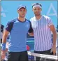  ??  ?? Borna Coric (L) and Grigor Dimitrov both test positive