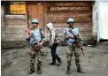  ?? PICTURE: AP ?? PEACEKEEPI­NG: Soldiers stand guard in Goma, eastern DRC.