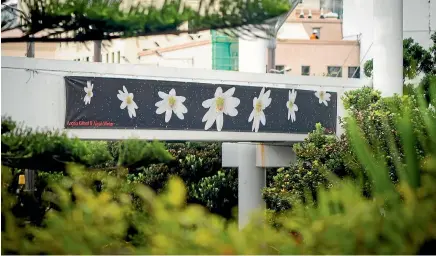  ??  ?? Wellington artists Angela Kilford and Aliyah Winter have created two large-scale art installati­ons to help celebrate Matariki. Their work is being displayed on an overbridge banner at Jervois Quay, and on inner-city billboards for three weeks.