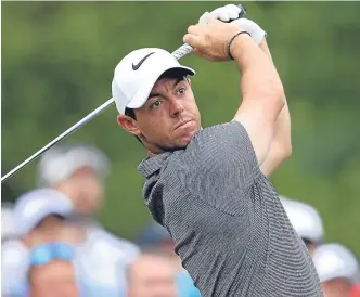 ??  ?? Rory McIlroy has an uphill struggle ahead of him at Quail Hollow.