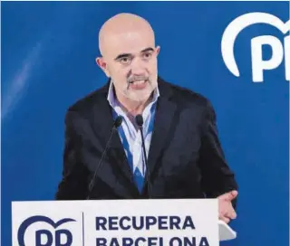  ?? ACN ?? El candidat del PP a Barcelona, Daniel Sirera, en el tret de sortida de la campanya.