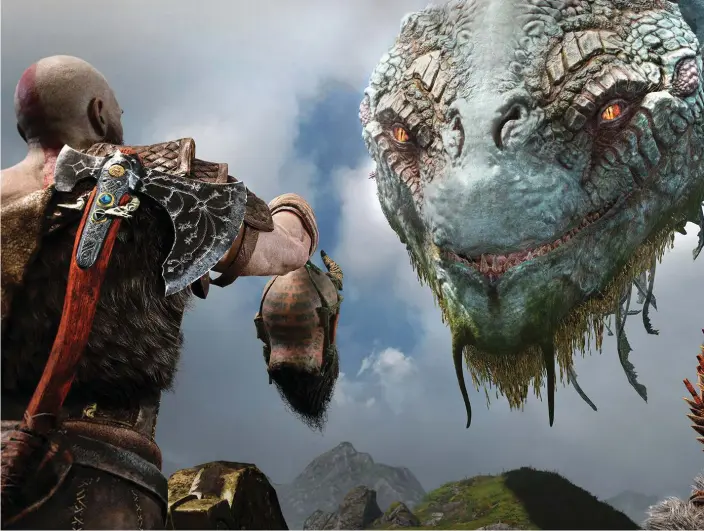  ?? Bild: SONY INTERACTIV­E ENTERTAINM­ENT ?? Spartanen Kratos har flytt norrut och hamnat mitt i den nordiska asatron.