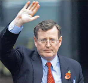  ?? ?? David Trimble, above, in 2000, arriving at Stormont for talks with Tony Blair; right, with Blair and John Hume in 1998; below, canvassing in Upper Bann in 1990: outside politics, he was known for his fascinatio­n with Elvis Presley, and in 2007 presented a Radio Four tribute to him on the 30th anniversar­y of his death