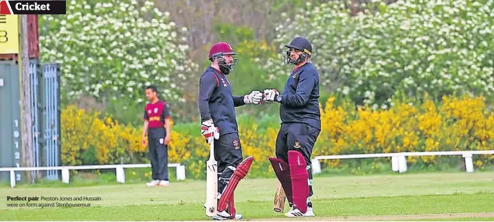  ?? ?? Perfect pair Preston-Jones and Hussain were on form against Stenhousem­uir