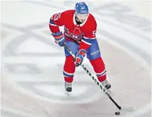  ?? JOHN MAHONEY ?? Habs rookie blue-liner Victor Mete is a strong skater with solid hockey sense, a combinatio­n that has made him an ideal partner for Shea Weber on the team’s No. 1 defence pairing.