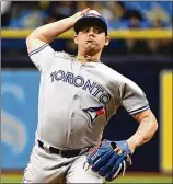  ?? JULIO AGUILAR / GETTY IMAGES ?? Roberto Osuna, sent by the Toronto Blue Jays to the Houston Astros near the trading deadline, has just completed a 75-game suspension for violating Major League Baseball’s domestic violence policy. He was added to Houston’s active roster Sunday.