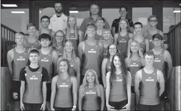  ?? Heather Wright ?? The 2020 Broken Bow Cross Country team pictured above from Front Row left are Jake Smallcomb, Ryen Haines, Iscela Tercero, McKenna Palmer, and Casey Faulkenber­ry. Second Row: Daine Wardyn, Kylen Borders, Hannah Nichols, Noah Osmond, Chelsea Royal, Anna Lindstrom, and Brody Ridder; Third Row: Trey Hurlburt, Savanah Peterson, Zane Eggleston, and Zak Crawford. Fourth Row: Ethan Wenquist, Makinley Tobey, Brock Oeltjen, Maggie Smith, and Brian Fox; Back Row: head coach Jason Daffer, assistant coach Matt Fowler, and Erika Manley.