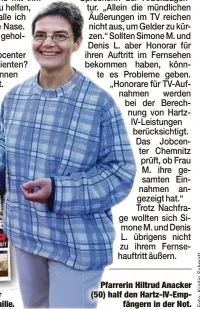 ??  ?? So berichtete die MOPO über den Fall der Chemnitzer Familie.
Pfarrerin Hiltrud Anacker (50) half den Hartz-IV-Emp
fängern in der Not.