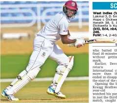  ?? — AFP ?? West Indies’ Jason Holder in action on day one of the first Test against Sri Lanka at Queen’s Park Oval in Port of Spain, Trinidad, on Thursday.