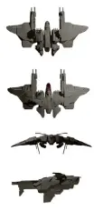  ??  ?? The Wraith Mk II – so named because of the existence of the Wraith in EVEOnline – combines the defence of Online’s Amarr Templar ship with the Caldari Dragonfly’s offensive capabiliti­es