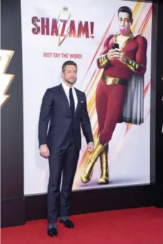  ??  ?? Zachary Levi attends the Warner Bros. Pictures And New Line Cinema's World Premiere Of ‘SHAZAM!' at TCL Chinese Theatre late last month in Hollywood, California. — AFP photo