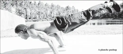  ??  ?? A planche pushup