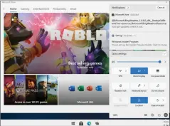  ??  ?? The Windows 10X Action Centre is minimal, in keeping with the tone of the operating system.
