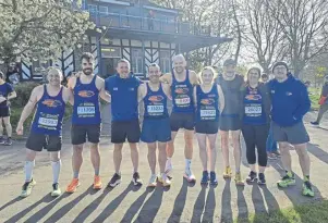  ?? ?? Tone Zone Runners at the Brighton Marathon