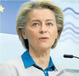  ?? Foto: E.P. ?? La presidenta de la CE, Ursula Von der Leyen.