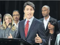  ?? ANDREW VAUGHAN/CP PHOTO ?? Prime Minister Justin Trudeau fields questions after the Liberal cabinet meeting in St. John’s, N.L. on Wednesday. The Liberal government’s proposed tax reform has been decried by economists, business leaders, medical profession­als and private sector...