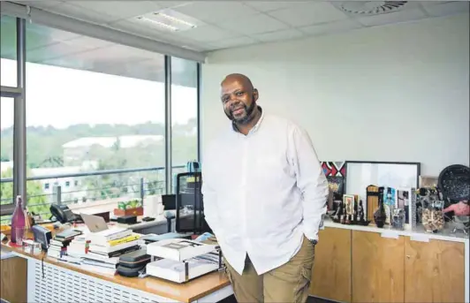  ??  ?? Place-maker: Greg Maloka, managing director of Kaya FM, also spent 10 years at Yfm. His hand in two Johannesbu­rg radio stations has given him a unique perspectiv­e on the identities the city’s residents have grown into. Photo: Delwyn Verasamy