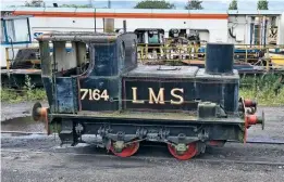  ?? CALLUM PORTER ?? Sentinel 4wVBT Works No. 7232 Ann (in the guise of LMS No. 7164) shortly after arrival at the East Lancashire Railway.
