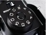  ?? ?? Main dial is lockable to secure settings. Note the six ‘C’ positions for storing customised camera setups.