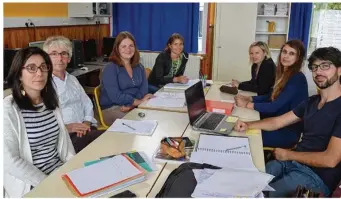  ??  ?? Journée de pré-rentrée pour l’équipe pédagogiqu­e de l’école de Nécy.