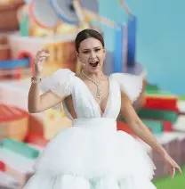  ??  ?? Park life: Aida Garifullin­a entertains in 2019