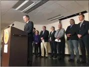  ?? PHOTO COURTESY OF EDSOURCE ?? LAUSD Superinten­dent Austin Beutner holds a press conference Friday morning.