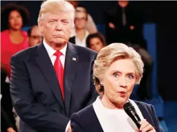  ??  ?? Bitter campaign foes: Donald Trump and Hillary Clinton