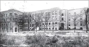  ?? Courtesy of Bella Vista Historical Museum ?? The Samaritan Hospital in Troy, New York, which opened in 1898 and is pictured on this 1906 postcard, is where William Cashin met his future wife, nurse Eva Beaulac, when he was recuperati­ng from a horseback riding accident in 1926.