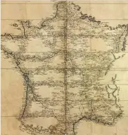  ??  ?? This map of France dates from the mid-18th century