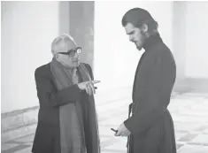  ?? KERRY BROWN ?? Martin Scorsese and Andrew Garfield on the set of Silence. The director says “the interest in things spiritual never went.”