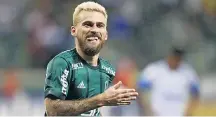  ?? ALEX SILVA/ESTADÃO ?? Pé direito. Lucas Lima estreou no Palmeiras com belo gol