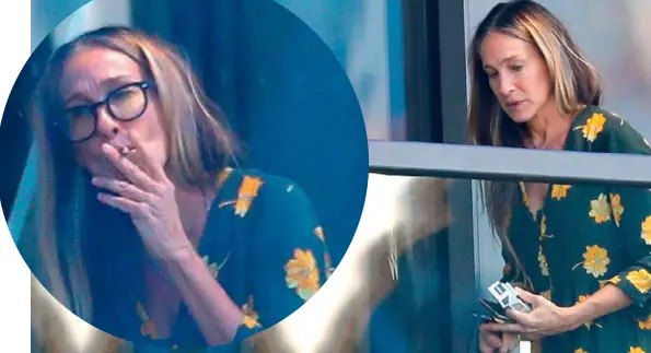 did sarah jessica parker actually smoke cigarettes SJP CAUGHT SMOKING