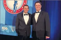  ??  ?? UNIÓN. Tim Mickelson y Jon Rahm, en la gala del premio Ben Hogan.