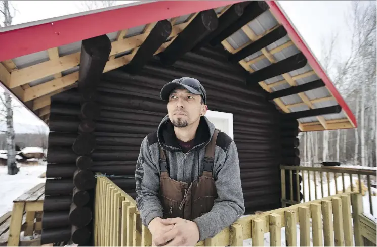  ?? PHOTOS: ED KAISER ?? Darcy Ominayak is working to improve the Mihkowapik­waniy Cultural Preserve, an educationa­l camp that will share cultural teachings with the Lubicon Lake band.