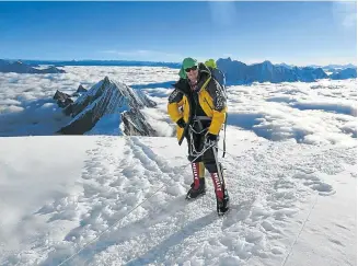  ??  ?? SA FIRST: Former Bay woman Jeannette McGill climbed 8,163m to summit Mt Manaslu in Nepal