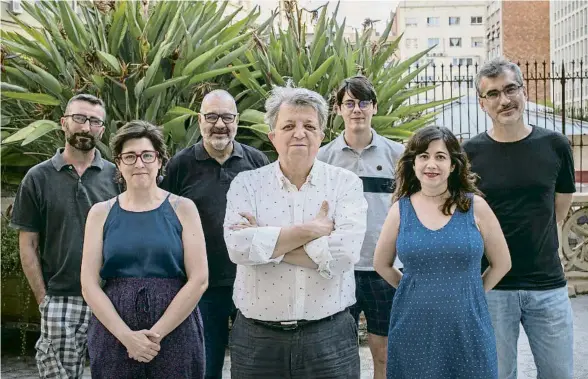  ?? MANUEL MEDIR / MANUEL MEDIR / EUMO EDITORIAL ?? D’esquerra a dreta: Pau Vidal, Maria Rodríguez Mariné, Magí Camps, Enric Gomà, Ivan Solivellas, Míriam Martín Lloret i Rudolf Ortega