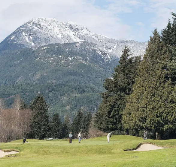  ?? BONNY MAKAREWICZ/SPECIAL TO POSTMEDIA NEWS ?? Despite its dazzling mountain views, the Squamish Valley Golf Course is flat and “easily walkable” according to manager Scott Wengi.
