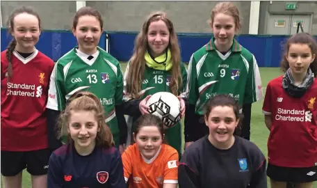  ??  ?? Walshestow­n. Back Row: Holly Winters; Aoife Hardy; Sarah Murphy; Maggie Caffrey; Maya McCabe. Front Row: Evie Kirwan; Megan McGrane; Caragh Cooney