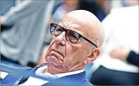  ?? JEWEL SAMAD/AFP ?? Rupert Murdoch arrives to watch the 2017 US Open Men’s Singles final match between Spain’s Rafael Nadal and South Africa’s Kevin Anderson, at the USTA Billie Jean King National Tennis Center in New York on September 10.