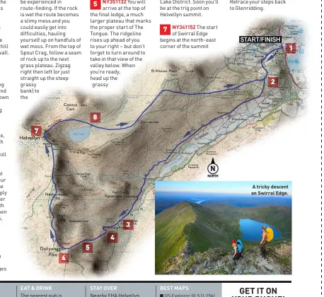  ?? ?? A tricky descent on Swirral Edge.