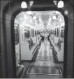  ?? DIMITAR DILKOFF / AFP ?? A near-empty metro train runs in Moscow.