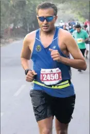  ??  ?? While the number of Indian South Africans taking part in the Comrades Marathon is diminishin­g, the number of runners from India has increased, thanks to Amit Seth, above.