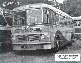  ?? ?? Gliderways bus from Smethwick, 1968