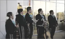  ?? PHOTO ELIZABETH MAYORAL CORPUS ?? Mariachi Acero played the National Anthem during the 2022 State of the County reception Thursday at Gran Plaza Outlets in Calexico.