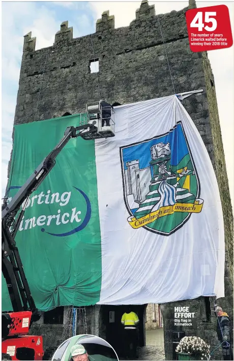  ?? ?? HUGE EFFORT Big flag in Kilmallock